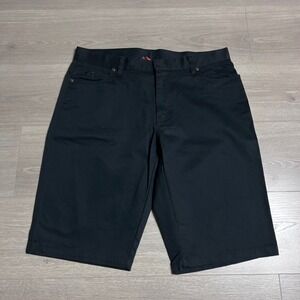 NIKE SB Skateboarding Men Black Flat Front Board Shorts Size 34 Performance